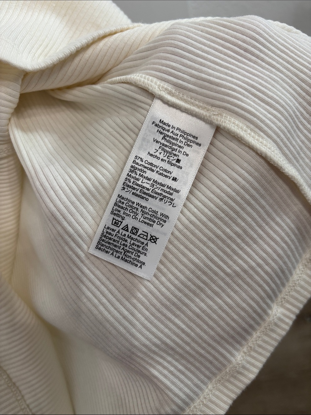 J. Crew Cream Ribbed Tank with Ruffle Flutter Fairy Sleeves, Womens Large - Picture 3 of 7